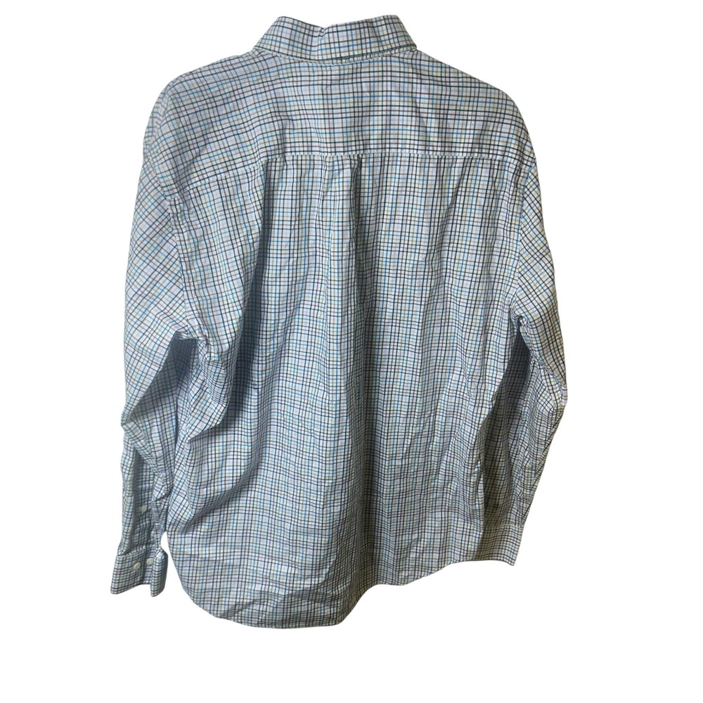 Peter Millar Mens Large Tattersall‎ Check Button Down Shirt Blue Purple MF19W11 - Picture 2 of 7